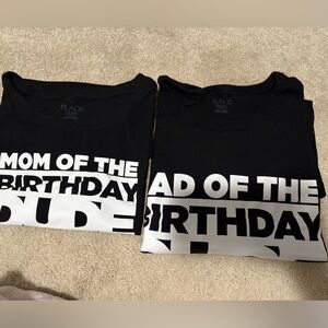 “Mom and Dad of the Birthday Dude” Black T-Shirts (both XXL)